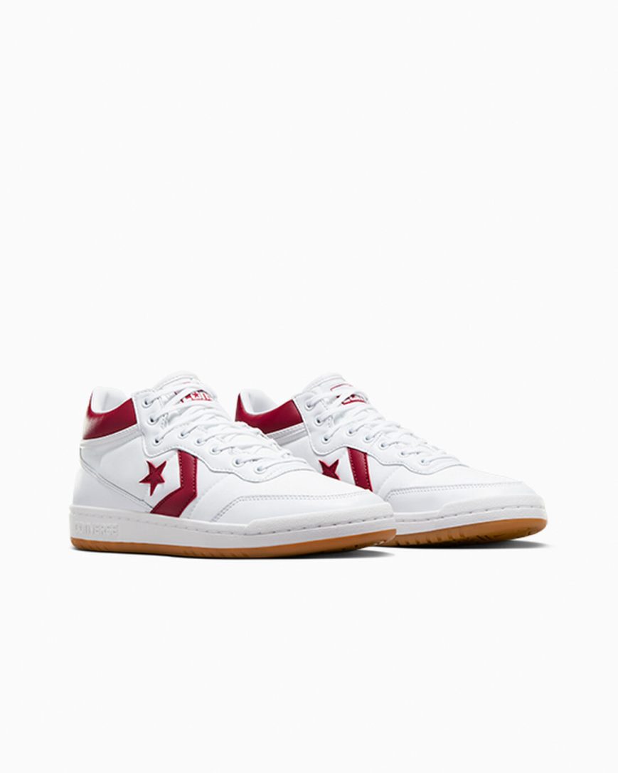 Women's Converse CONS Fastbreak Pro Leather Skate Shoes White / Red / White | AU C4908G